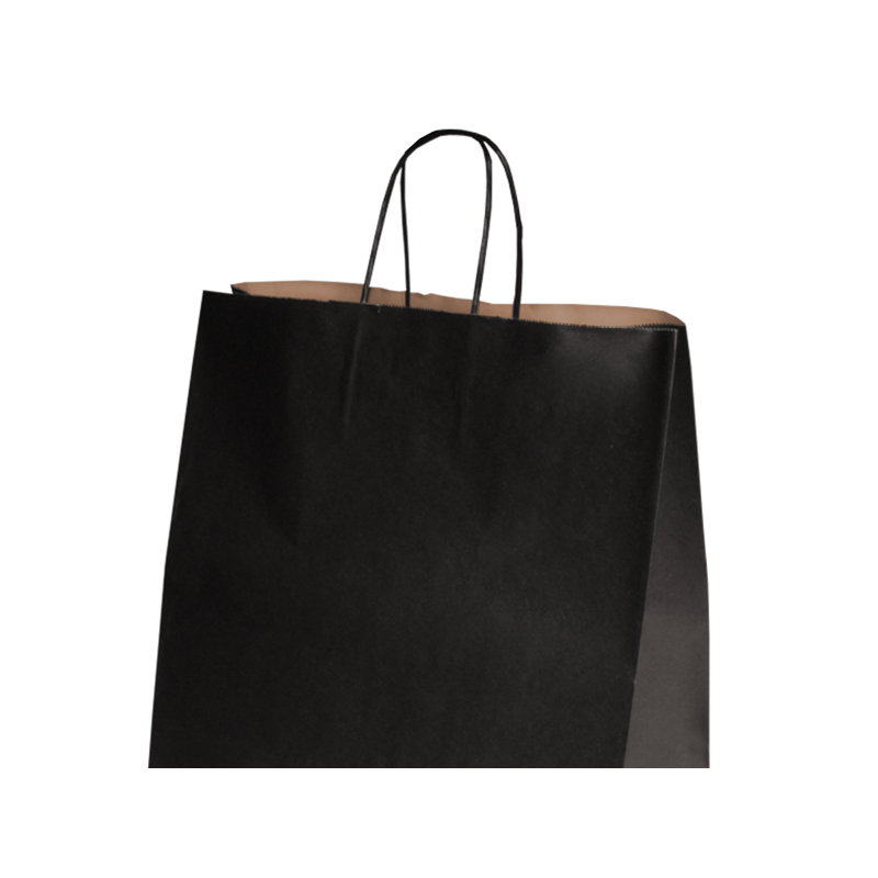 товар Черный пакет с кручеными ручками, внутри крафтовый, 320*190*370 мм CKPK032