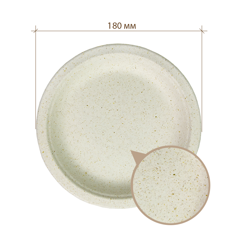 товар Тарелка c бортиком 180 мм с добавлением пшеничной соломы TLP011