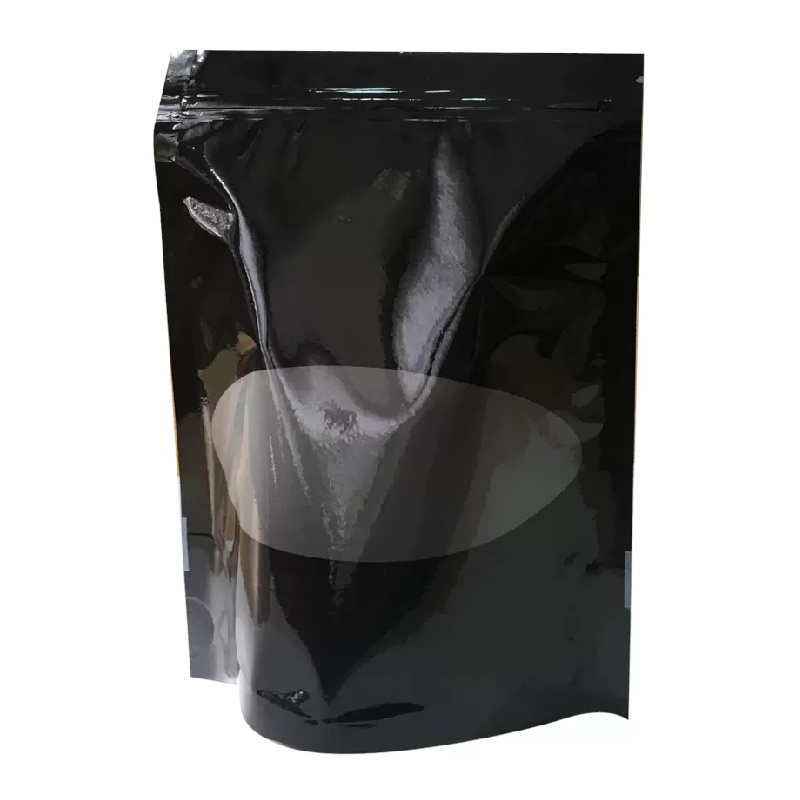 товар Дой-пак пакет с овальным окном, 135*225 мм, черный, зип-лок замок ZIP1319