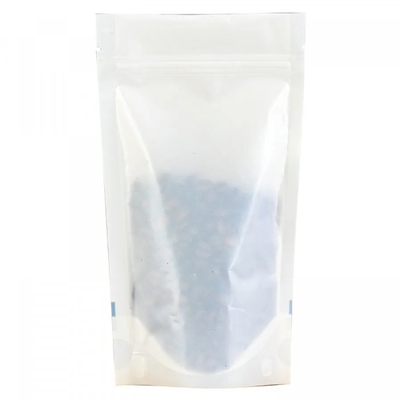 товар Дой-пак пакет с овальным окном, 135*200 мм, белый, зип-лок замок ZIP1323