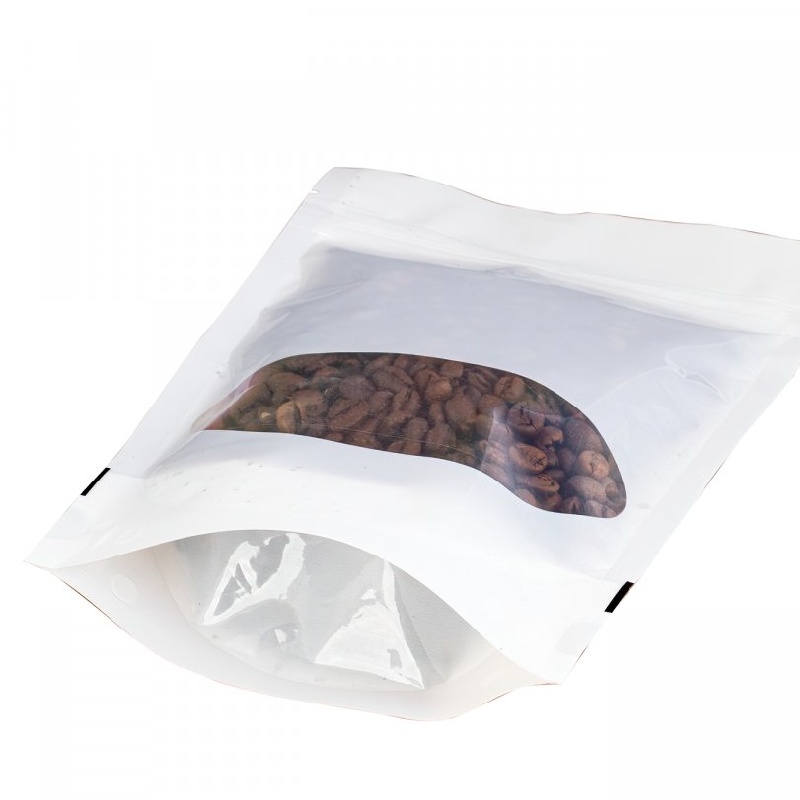 товар Дой-пак пакет с овальным окном, 135*200 мм, белый, зип-лок замок ZIP1323