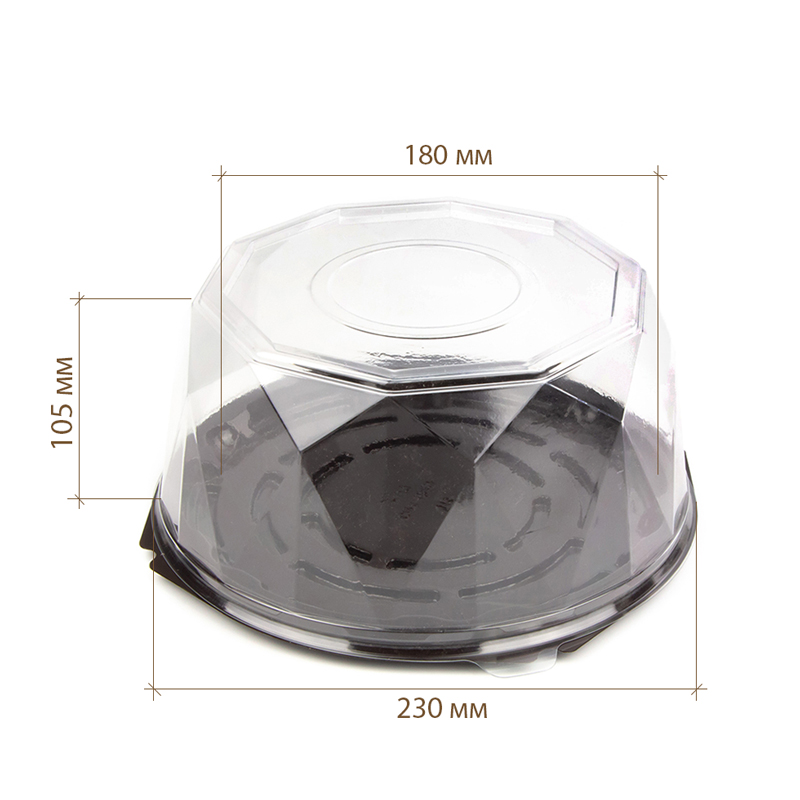 Упаковка для торта (основание) PET, 230*105 мм, 3600 мл 