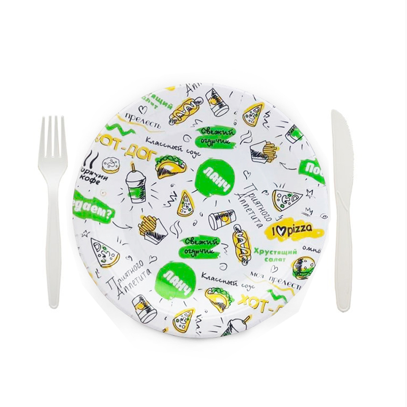 товар Тарелка ламинированная круглая, 225 мм, FOODкорт BPL014fk