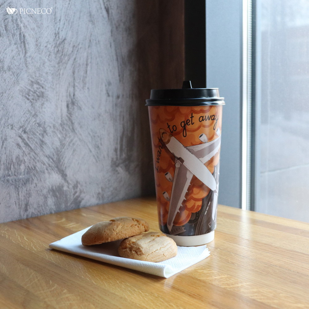 товар Бумажный двухслойный стакан 500 мл "Ритмы города" STD050