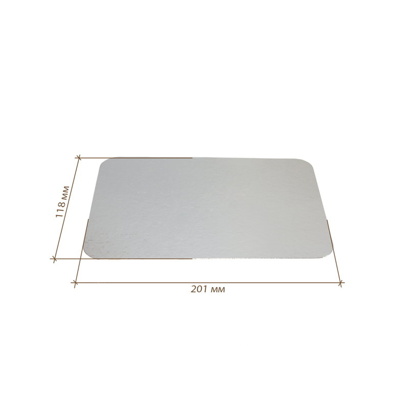 Бумажная крышка к алюминиевой форме ALL008, 201*118 мм (685 мл)