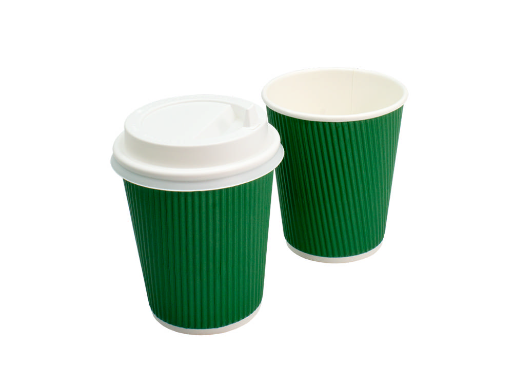 товар Стакан гофрированный 250 мл (макс. 280 мл) зеленый STG025Z