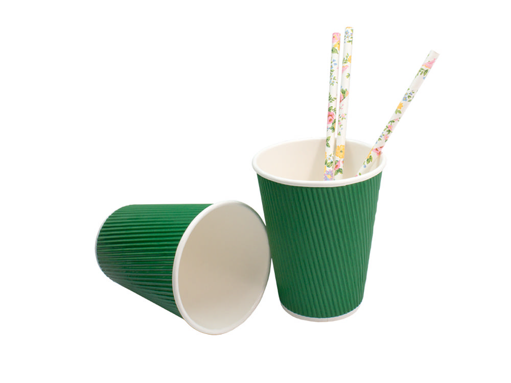 товар Стакан гофрированный 250 мл (макс. 280 мл) зеленый STG025Z