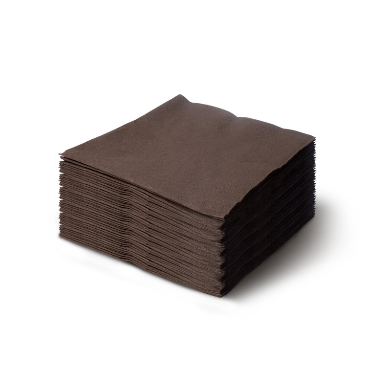 Бумажные салфетки "Gratias" коричневые, 3-слойные, 330*330 мм