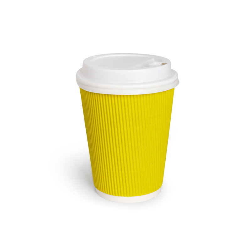 товар Бумажный гофрированный стакан, желтый, 350 мл (макс. 400 мл) STG135Y