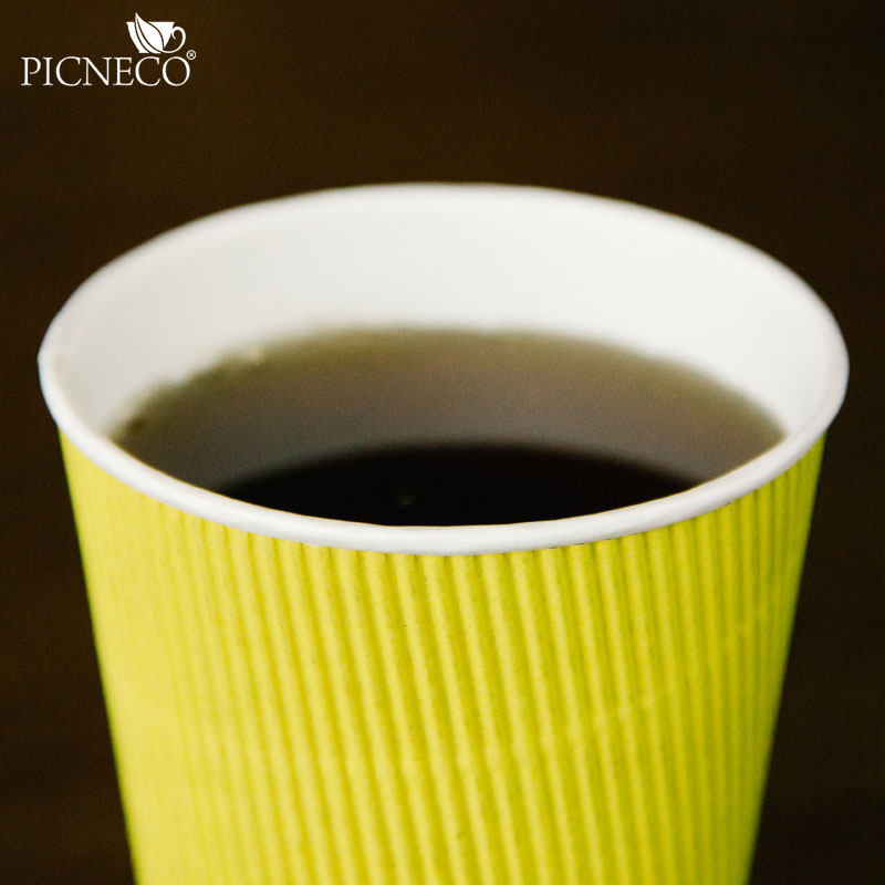 товар Бумажный гофрированный стакан, желтый, 350 мл (макс. 400 мл) STG135Y