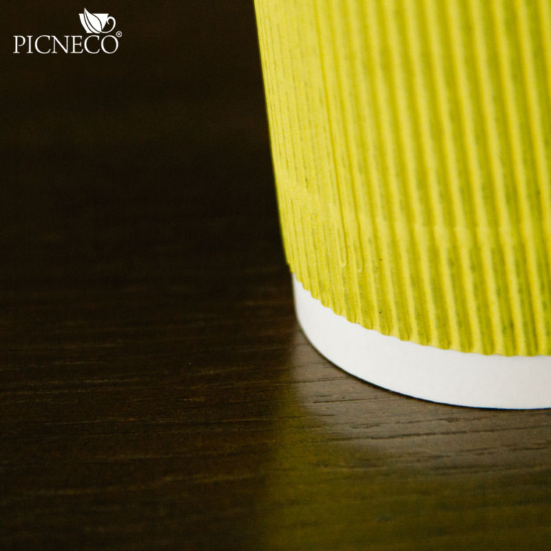 товар Бумажный гофрированный стакан, желтый, 350 мл (макс. 400 мл) STG135Y