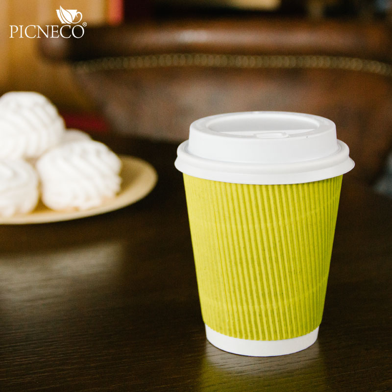 товар Бумажный гофрированный стакан, желтый, 350 мл (макс. 400 мл) STG135Y