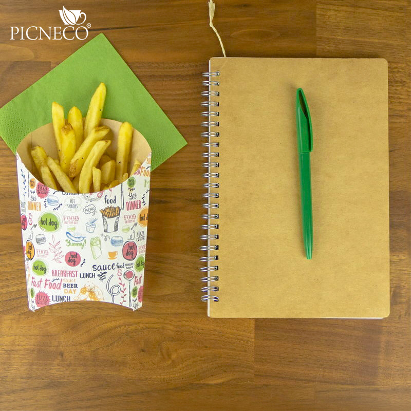 товар Упаковка для картофеля фри, малая, с рисунком BK012D