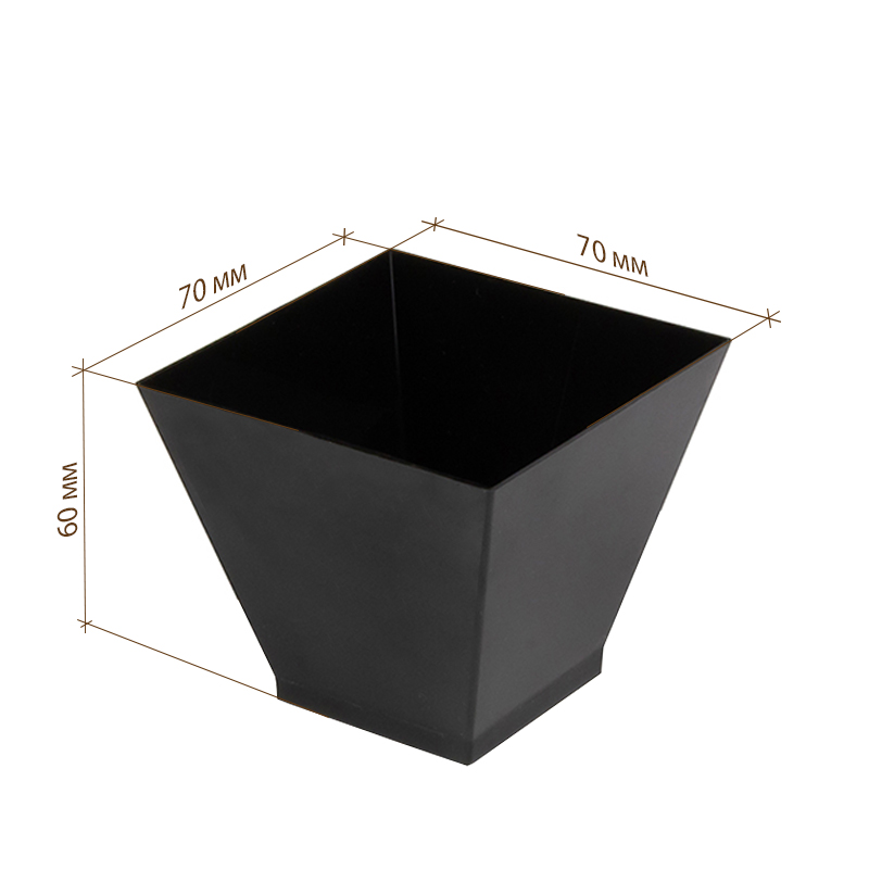 товар Креманка для десертов пластиковая, 160 мл, черная V4-0079