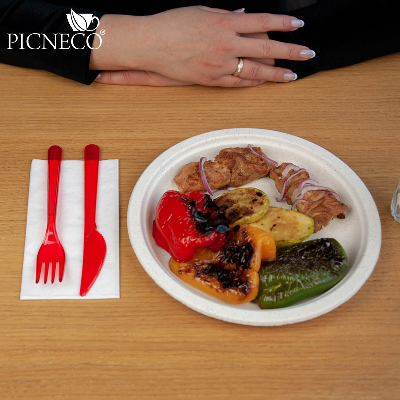 товар Пластиковый одноразовый красный нож ПРЕМИУМ, 180 мм SPP203R