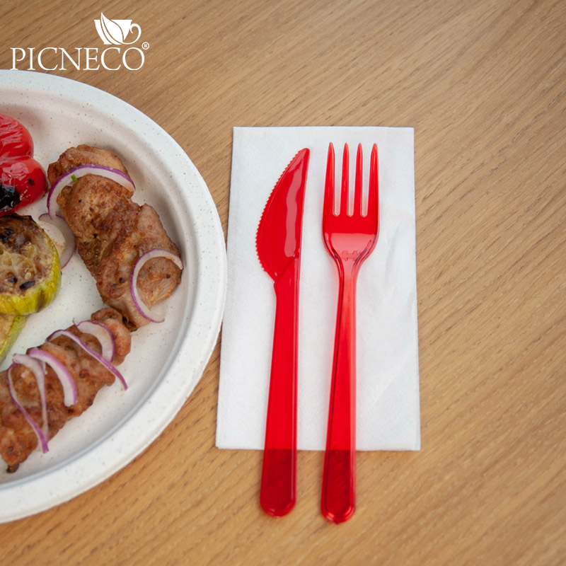 товар Пластиковый одноразовый красный нож ПРЕМИУМ, 180 мм SPP203R