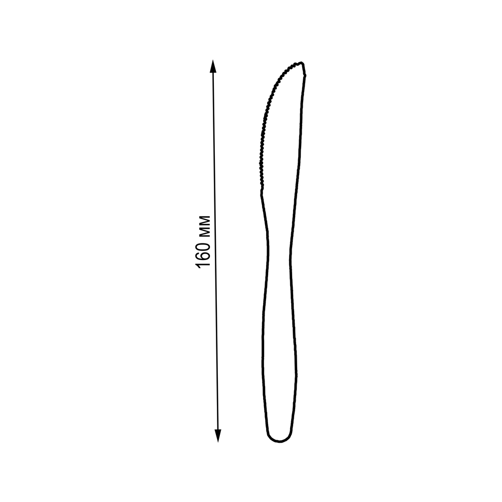 товар Нож из кукурузного крахмала, 160 мм, белый SP017B