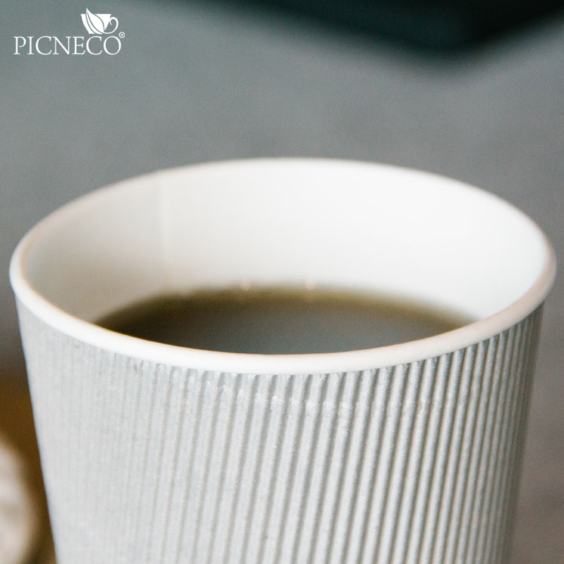 товар Бумажный гофрированный стакан, серебро, 400 мл (макс. 450 мл) STG145Sr