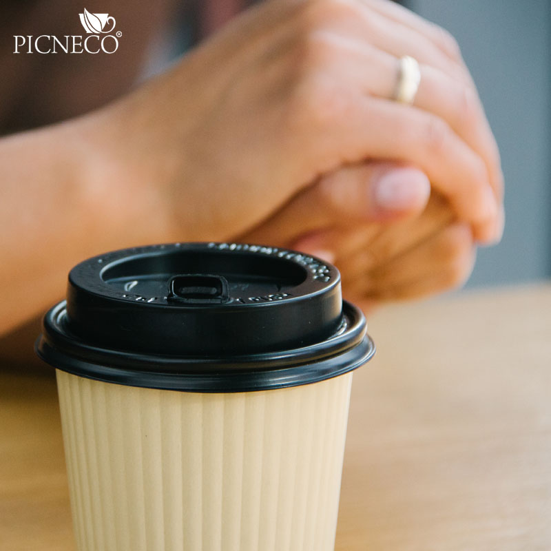 товар Крышка для бумажного стакана, черная матовая, 80 мм KRC180