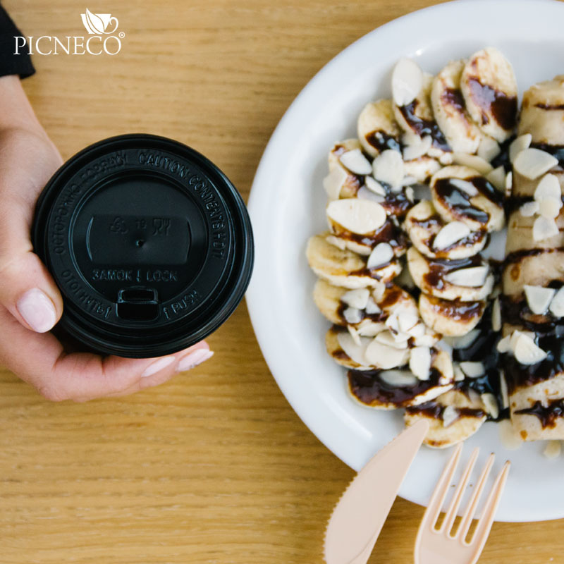 товар Крышка для бумажного стакана, черная матовая, 80 мм KRC180