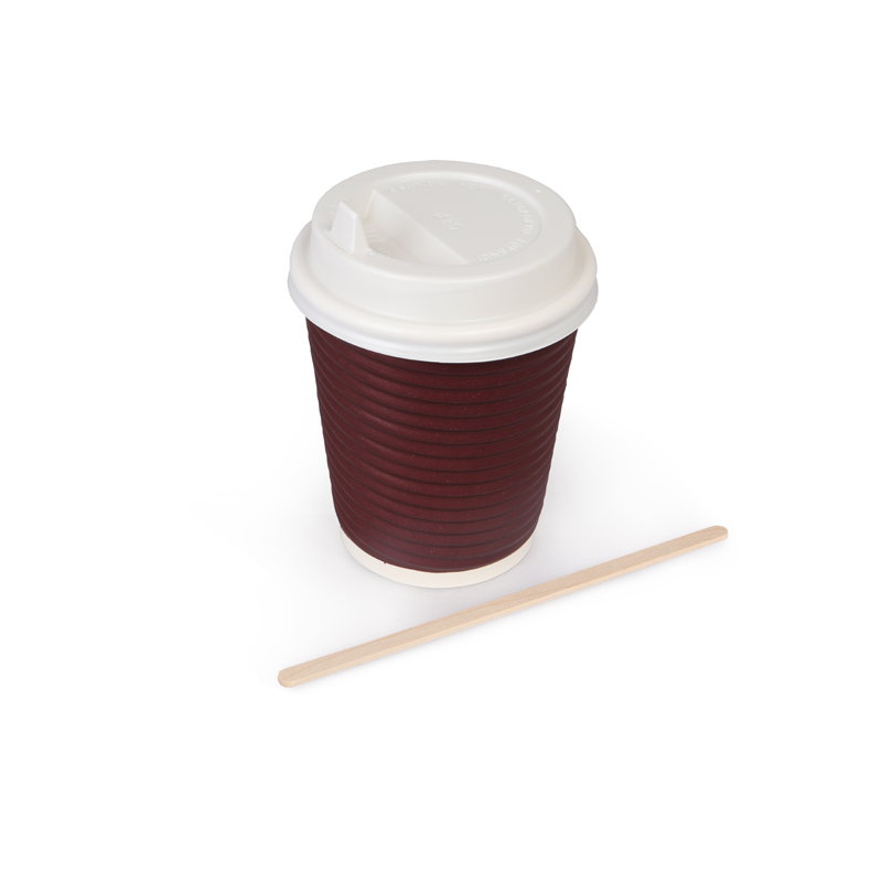 товар Бумажный гофрированный стакан, шоколадный, 250 мл (макс. 280 мл) STG025Bor