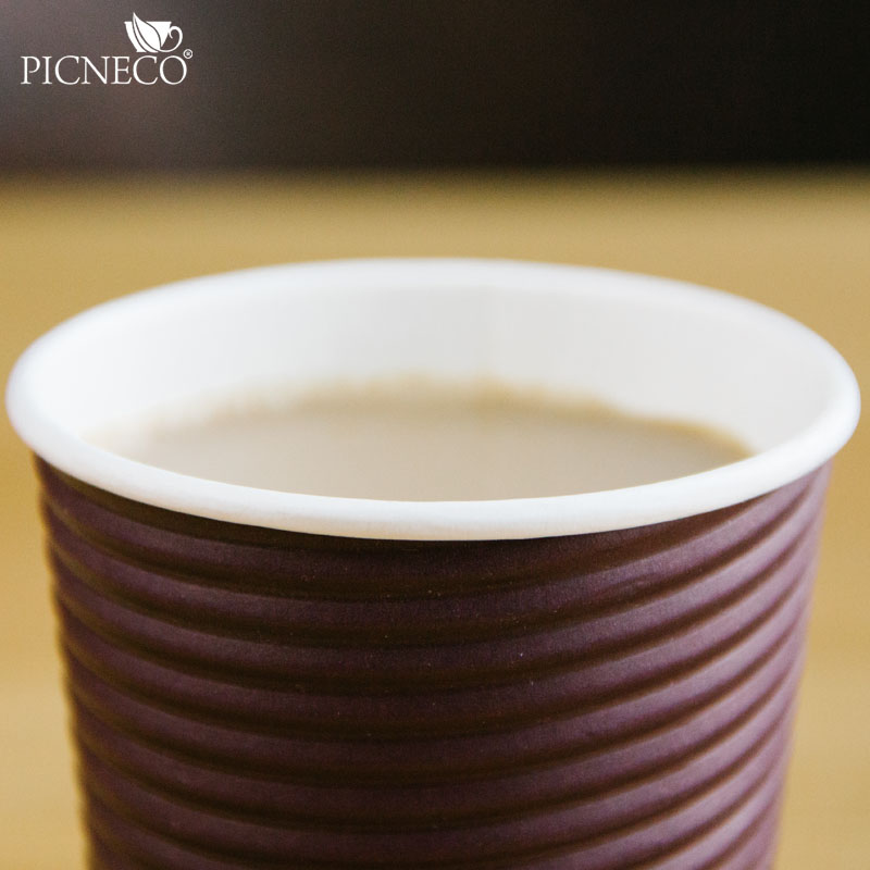 товар Бумажный гофрированный стакан, шоколадный, 250 мл (макс. 280 мл) STG025Bor