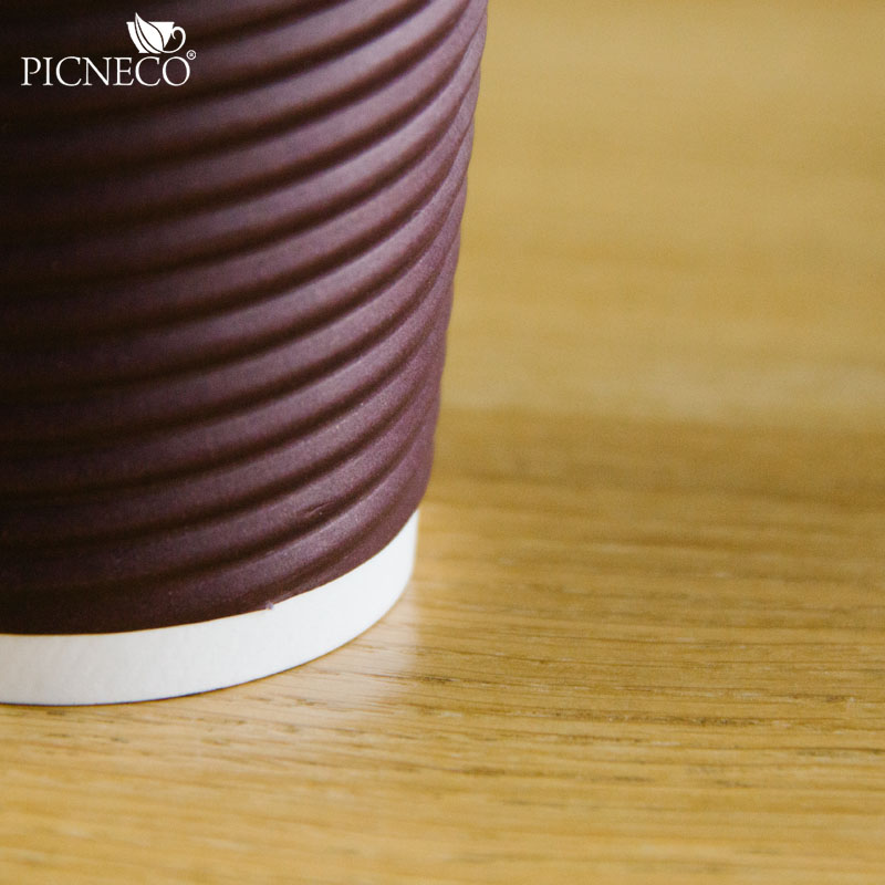 товар Бумажный гофрированный стакан, шоколадный, 250 мл (макс. 280 мл) STG025Bor