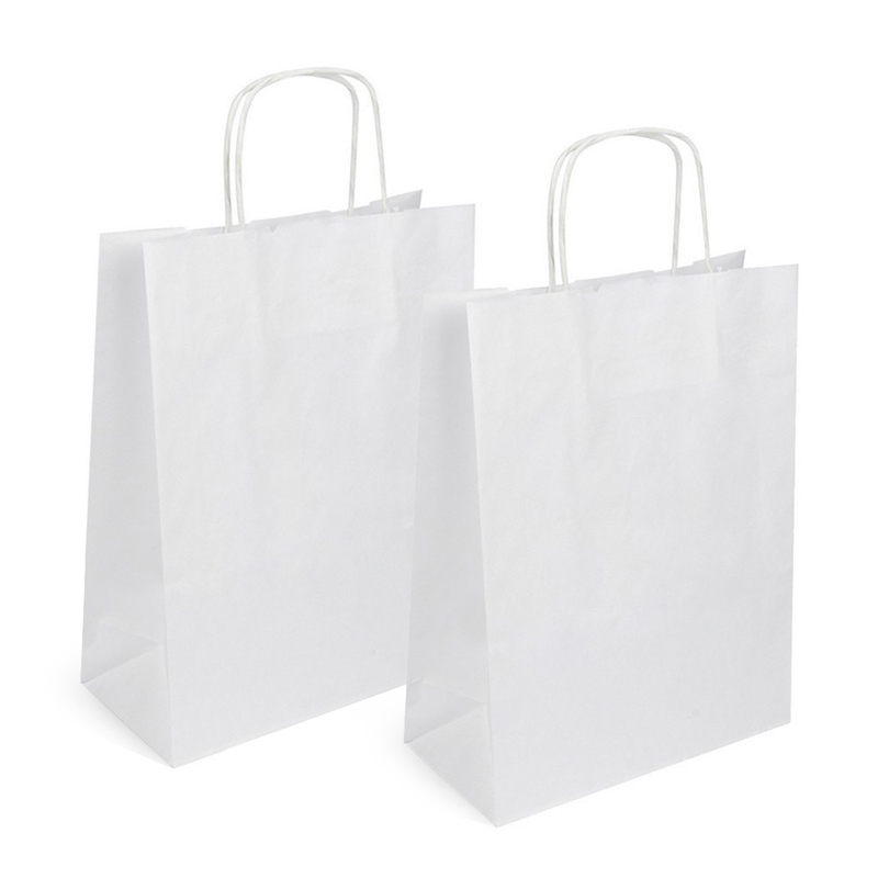 товар Пакет белый крафт с кручеными ручками 240*110*320, 80 BPK124