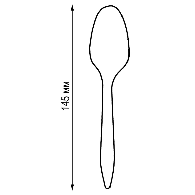 товар Ложка из кукурузного крахмала 145 мм, белая SP015B