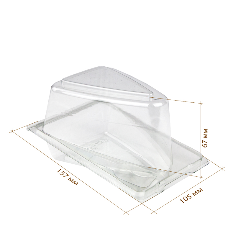 товар Упаковка для кусочка торта, 157*105*67 мм V4-0057