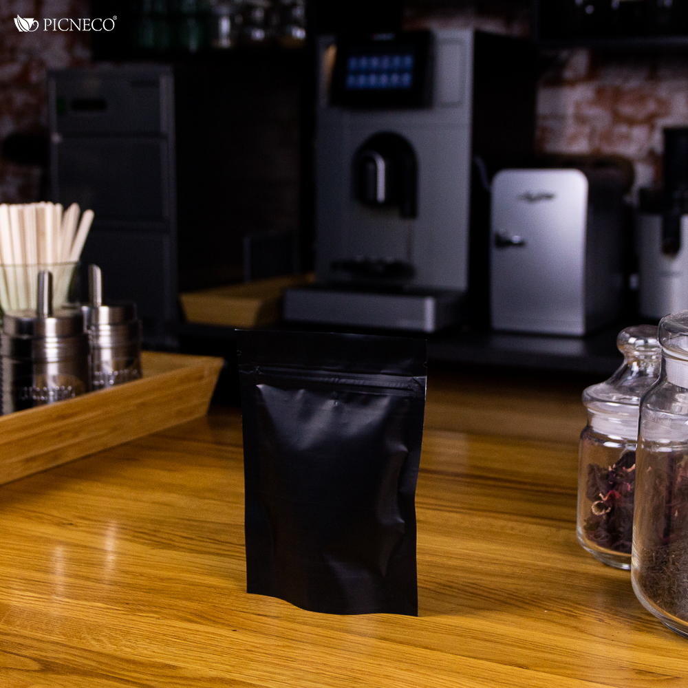 товар Пакет дой-пак металлизированный черный матовый, 105*30*150 мм, с зип лок замком ZL105Cm