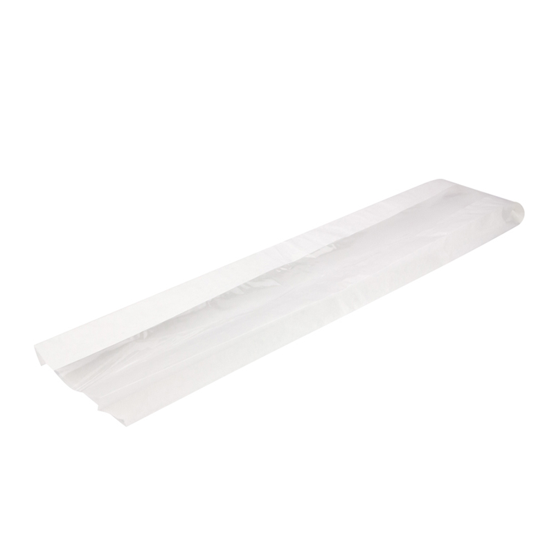 Бумажный пакет с плоским дном, 110(окно-50)*40*585 мм, белый