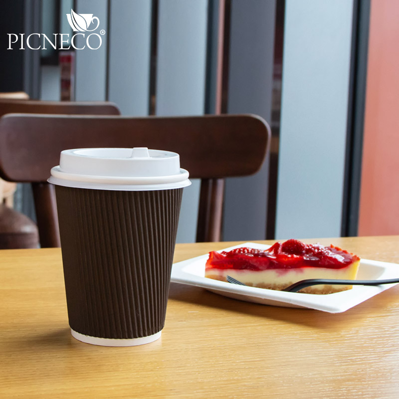 товар Бумажный гофрированный стакан, коричневый, 350 мл (макс. 400 мл) STG035Ko