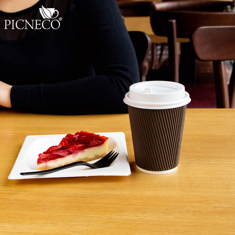 товар Бумажный гофрированный стакан, коричневый, 350 мл (макс. 400 мл) STG035Ko