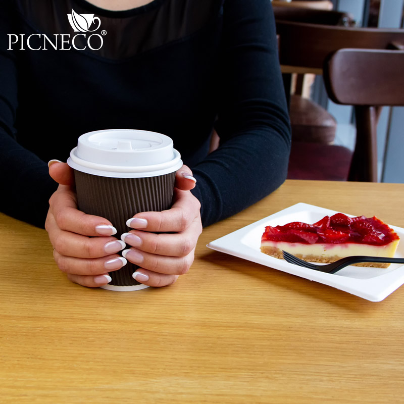 товар Бумажный гофрированный стакан, коричневый, 350 мл (макс. 400 мл) STG035Ko