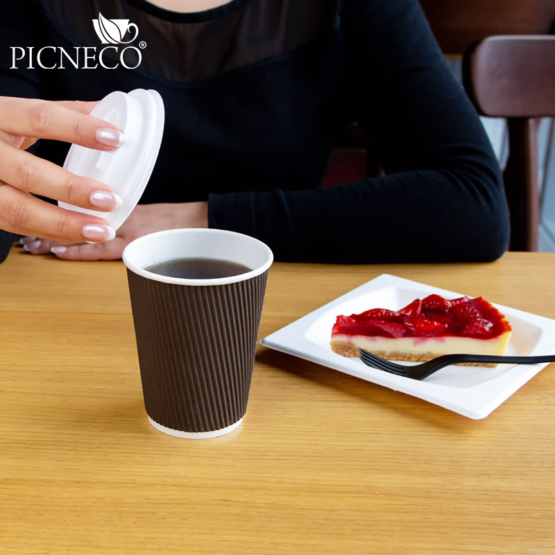 товар Бумажный гофрированный стакан, коричневый, 350 мл (макс. 400 мл) STG035Ko