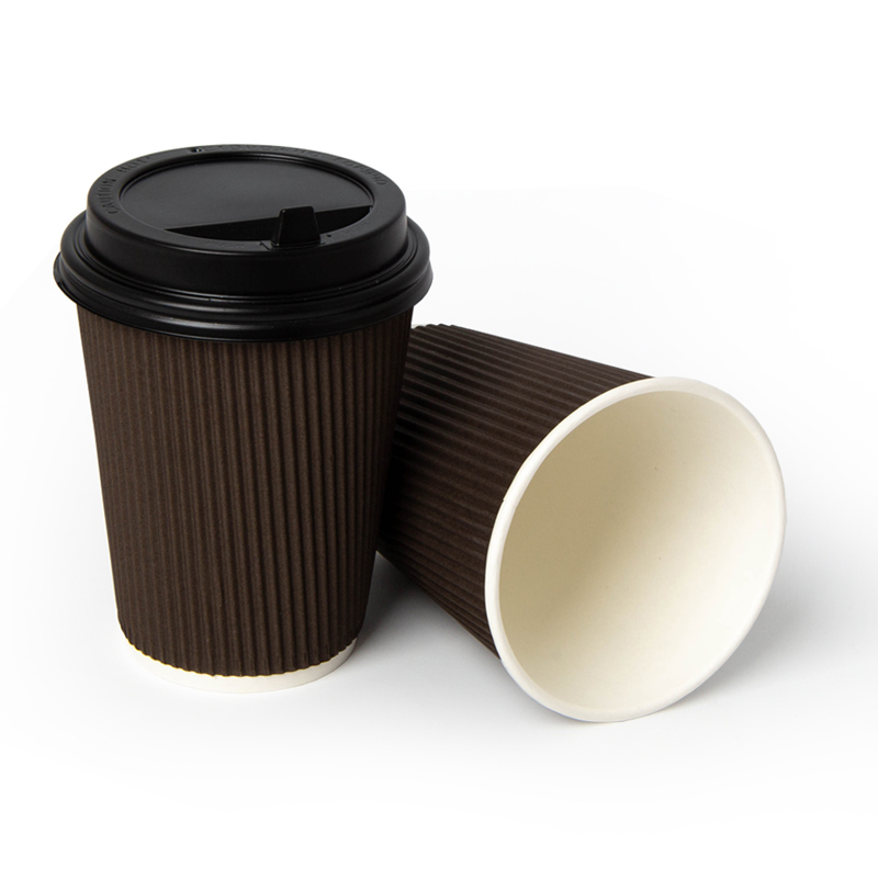 товар Бумажный гофрированный стакан, коричневый, 350 мл (макс. 400 мл) STG035Ko