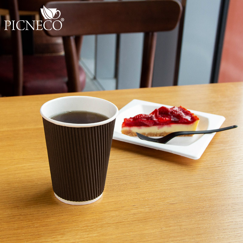 товар Бумажный гофрированный стакан, коричневый, 350 мл (макс. 400 мл) STG035Ko