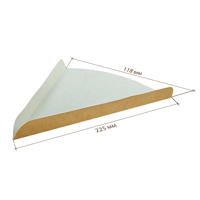 товар Тарелка уголок под пиццу, 225 мм, крафт BK371
