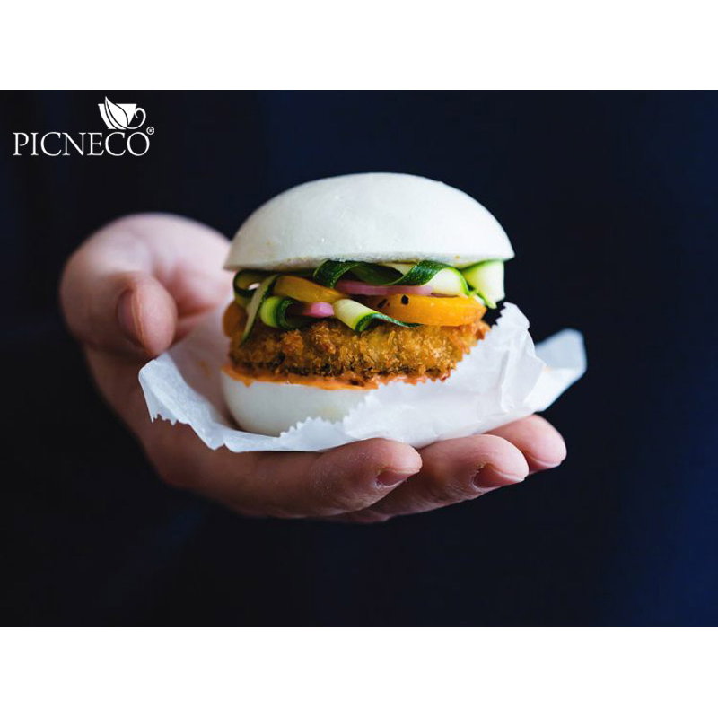 товар Бумажный крафт пакет с плоским дном, жиростойкий, белый, 110*35*120мм KLD111