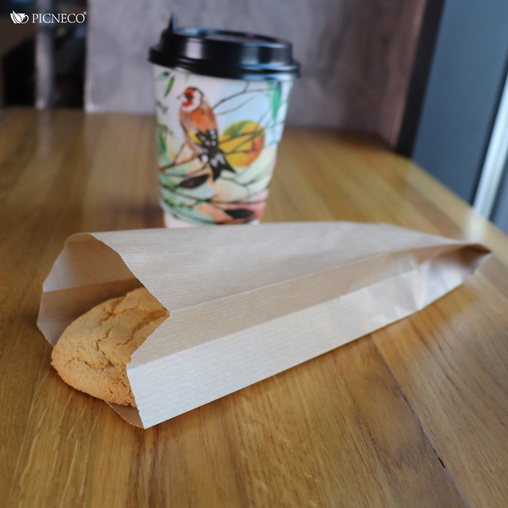 товар Бумажный крафт пакет с плоским дном, 100*60*300 мм KLD010