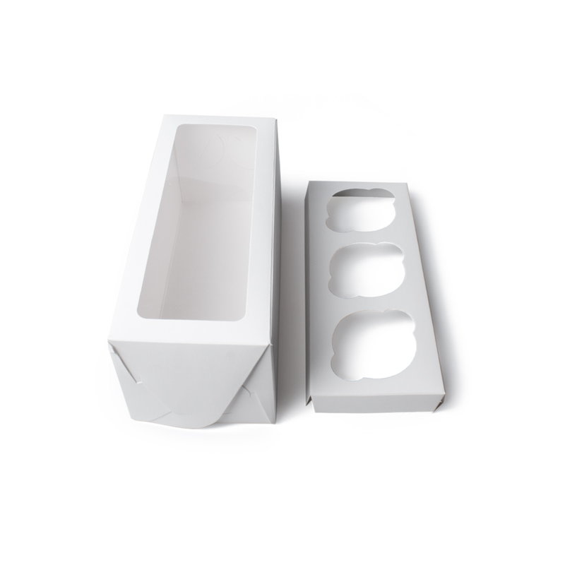 товар Коробка для капкейков (для 3 штук), 250*100*100 мм BK079