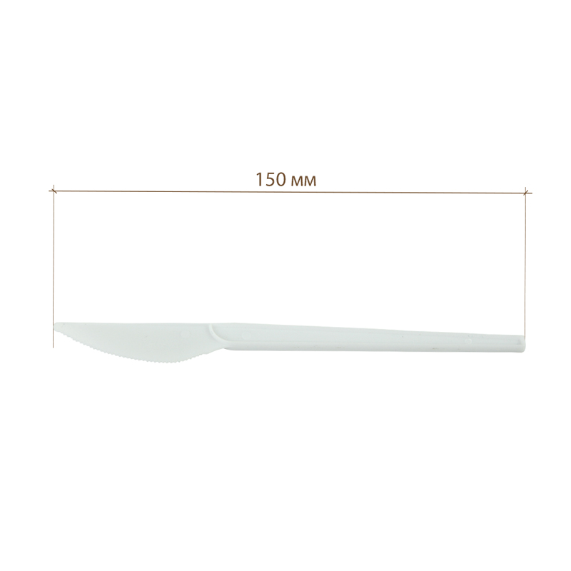 Нож столовый эконом 150 мм, белый