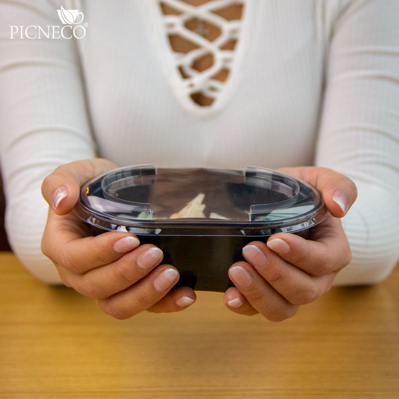 товар Контейнер восьмерка PET, черный, 141*92*50 мм, 375 мл, серия Сп-1409 V4-0024