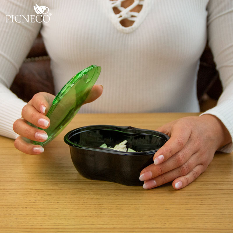 товар Контейнер восьмерка PET, черный, 141*92*50 мм, 375 мл, серия Сп-1409 V4-0024