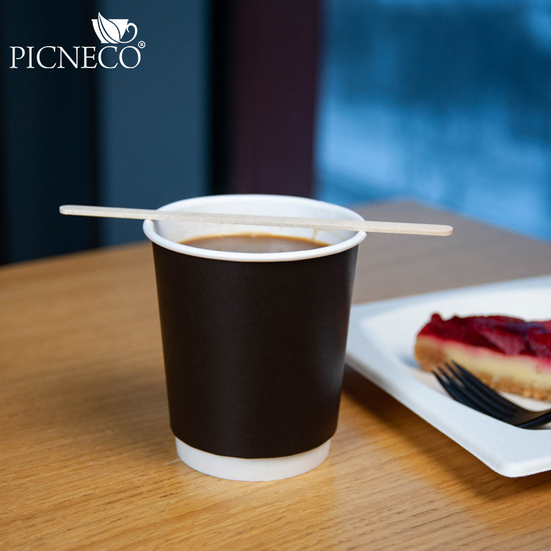 товар Бумажный двухслойный стакан 250 мл черный STDC025