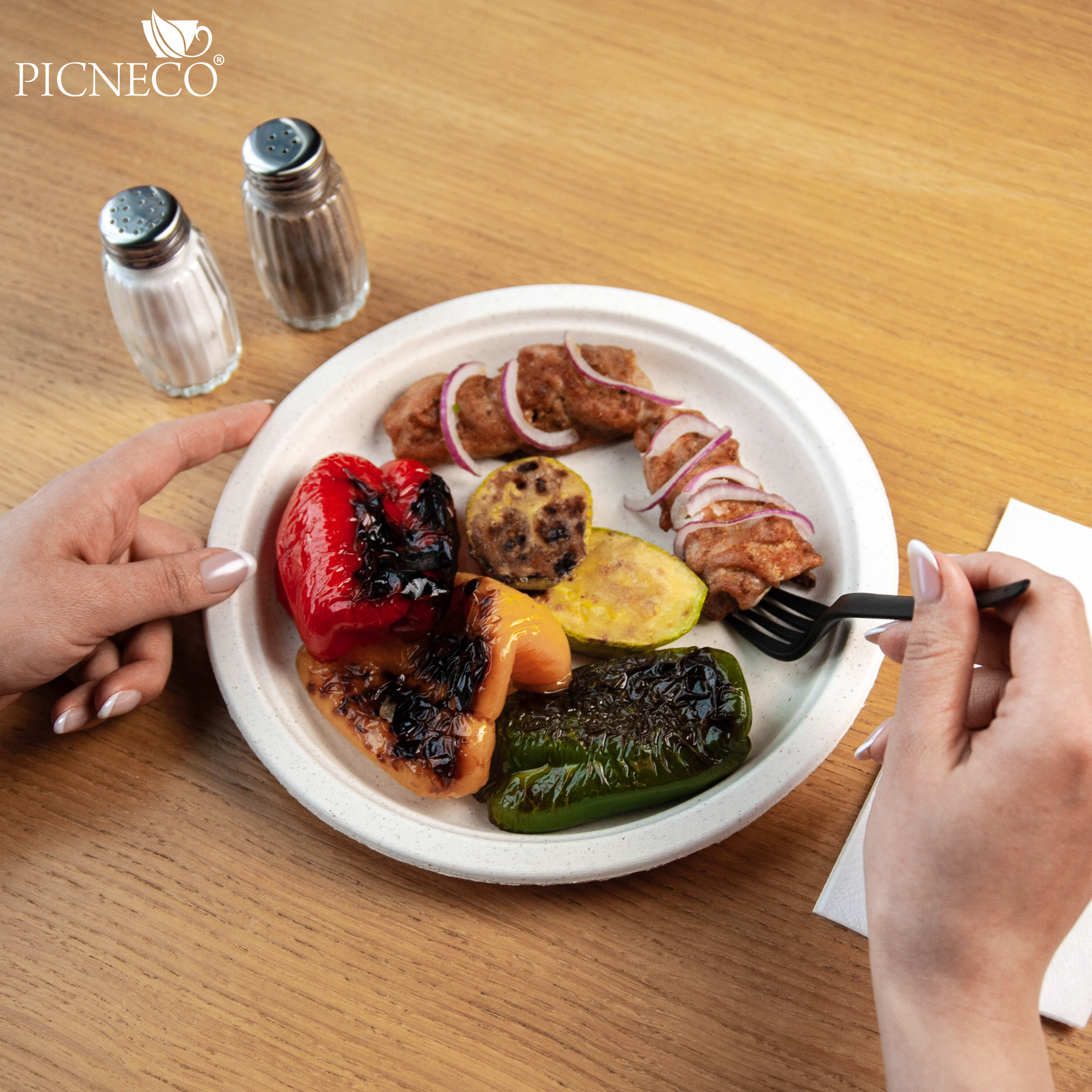 товар Тарелка c бортиком 230 мм с добавлением пшеничной соломы TLP013