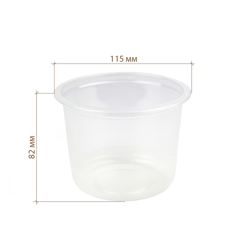 товар Контейнер круглый PP, прозрачный, 115*82 мм, 500 мл, cерия СпК-115 V4-0030