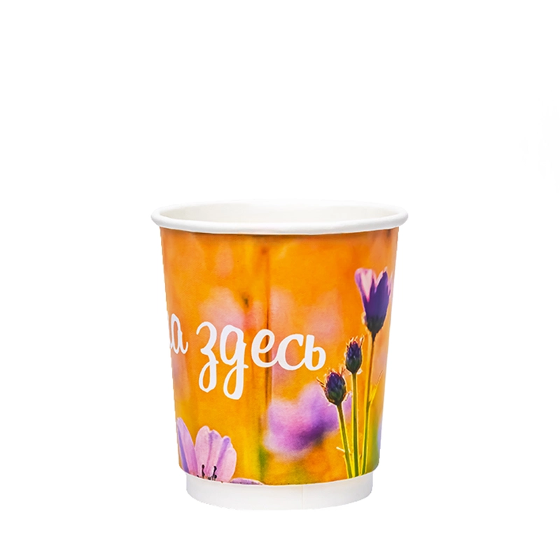товар Бумажный стакан с рисунком "Весна здесь" 250 мл, двухслойный STD225Vz
