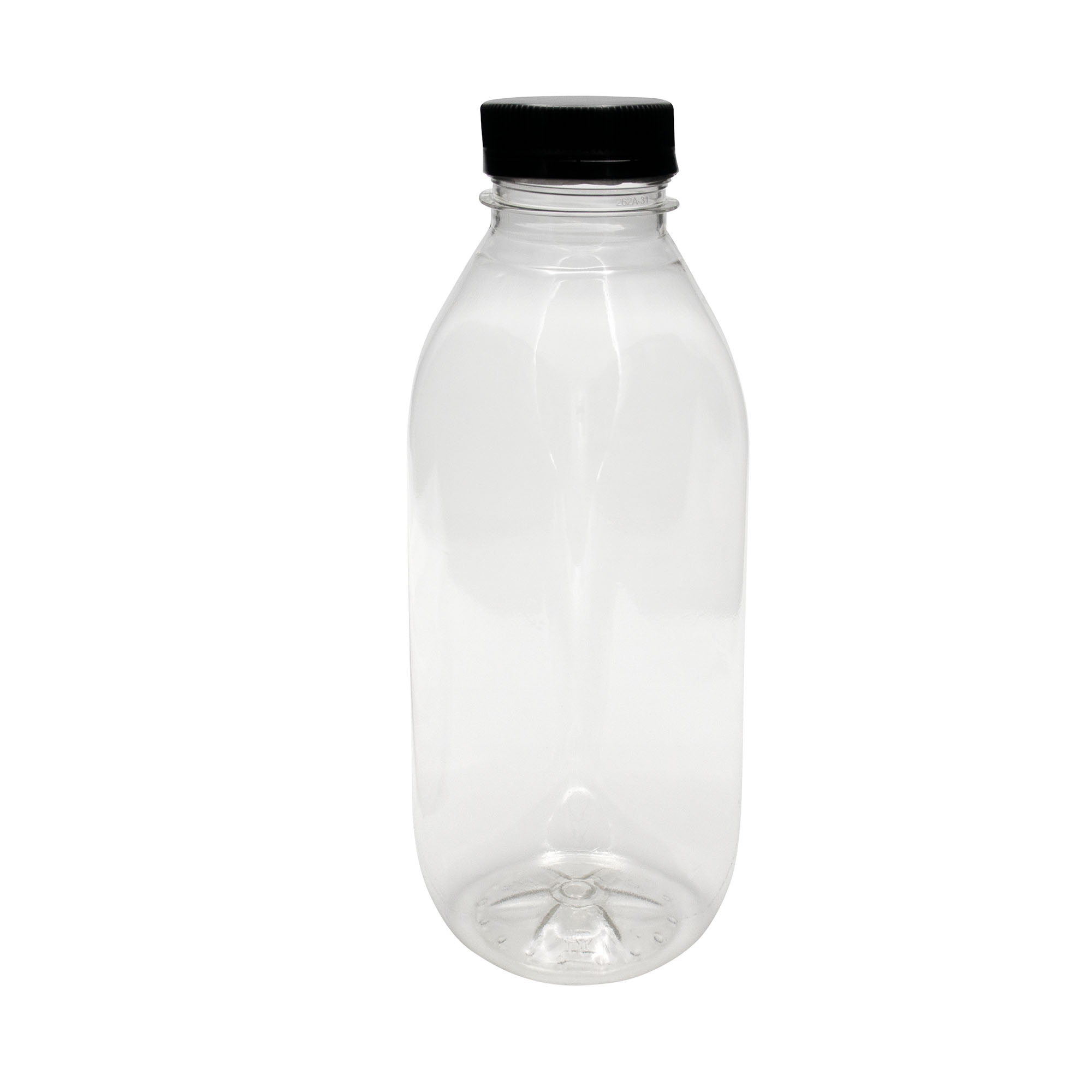 Бутылка ПЭТ прозрачная квадратная 0.5 л, горло 38 мм, С КРЫШКОЙ